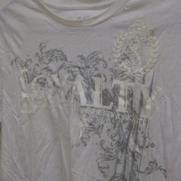 GUC white Express logo graphic tee shirt M medium - Picture 2 of 5